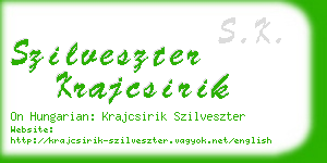 szilveszter krajcsirik business card